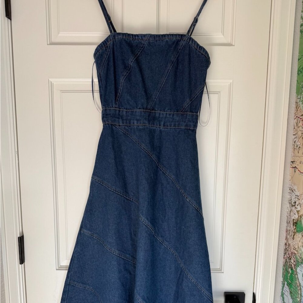 Alexandrine Denim Midi Dress - Amall